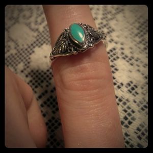 Size 6 & 9Turquois  Ring 925 Sterling Silver
